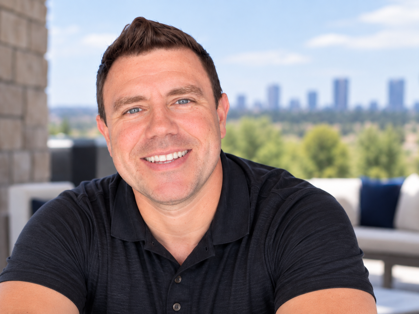 David W. Robertson in a black polo